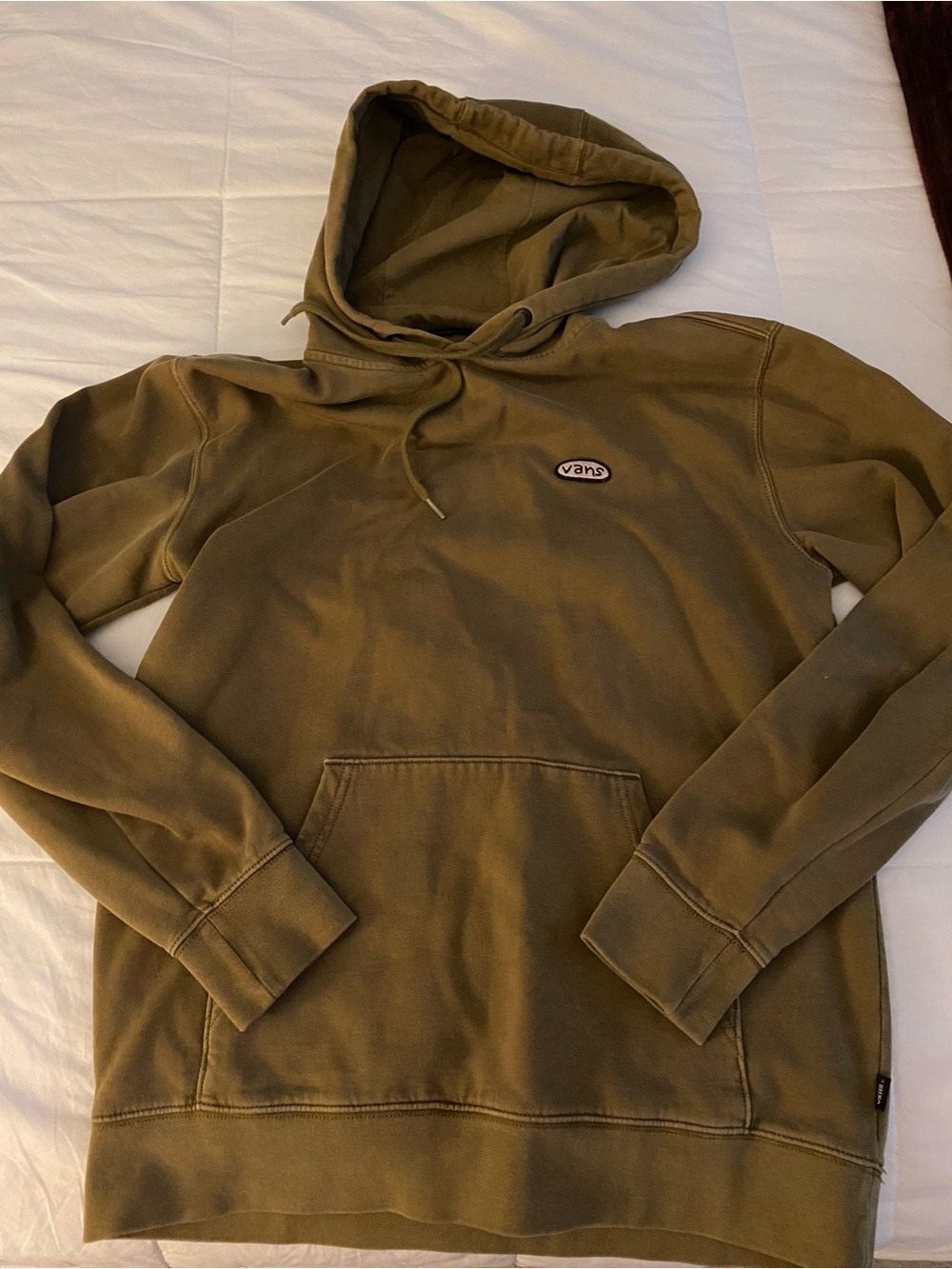 Vans Olive Pullover Hoodie - Men's Olive Green Drawstring Sweatshirt